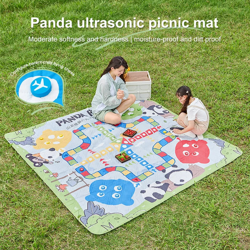 Alfombrilla ultrasónica para picnic con forma de panda