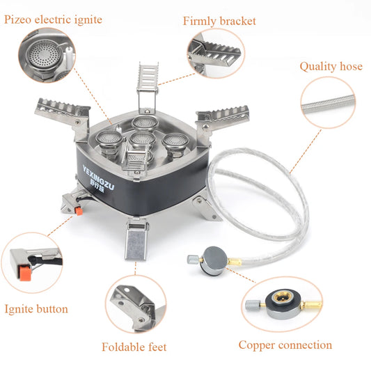 Estufa de gas portátil para acampar