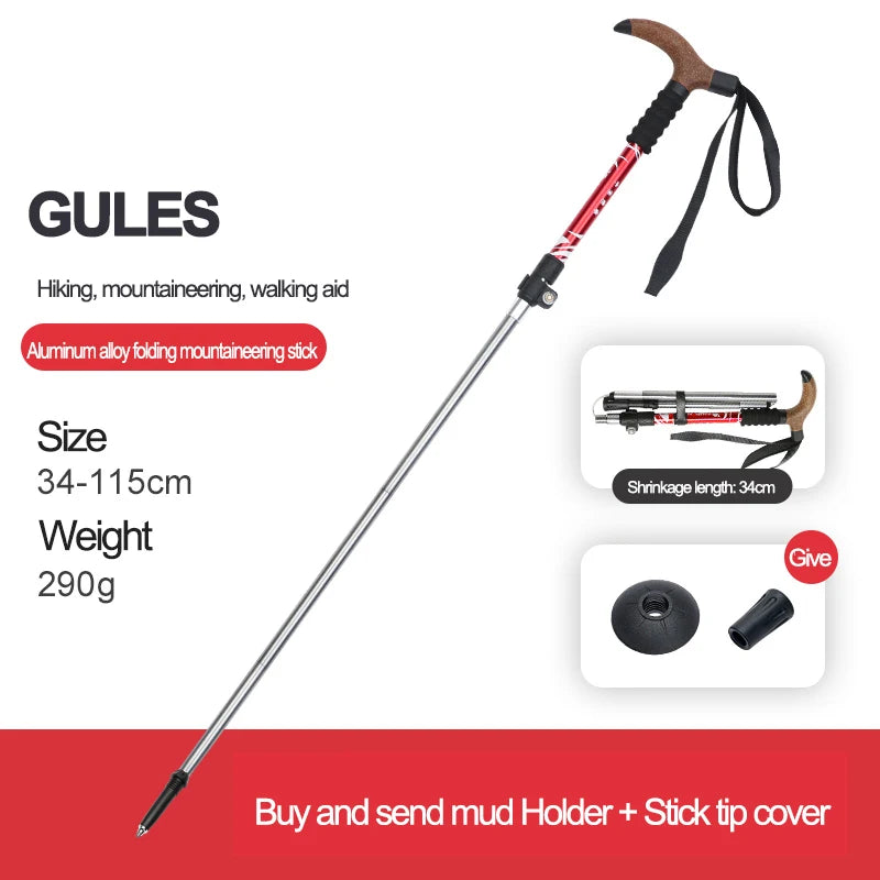 Gules Folding Aluminum Trekking Pole