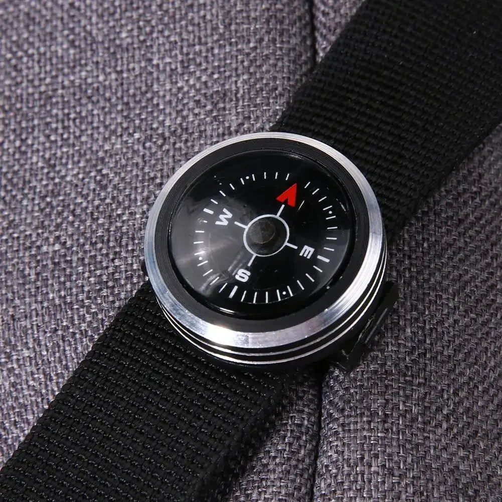 MIni Portable Watch Strap Button Compass