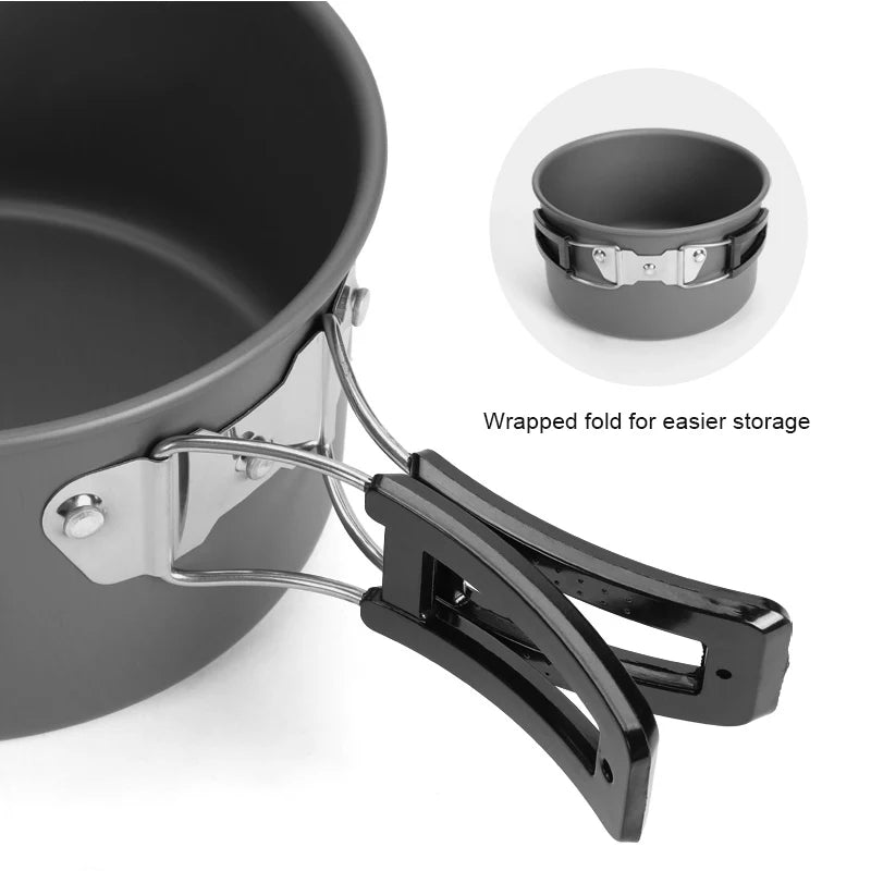 Outdoor Portable Aluminum Alloy Cookware Set