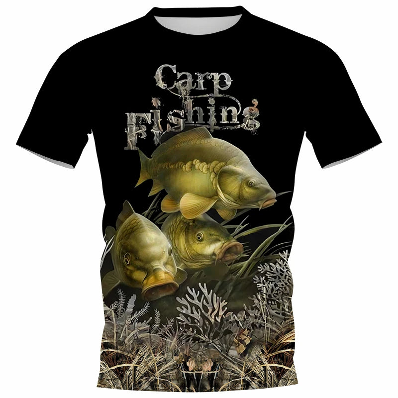 Camiseta de pesca de carpas