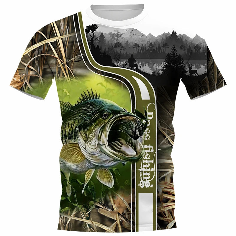 Camiseta de pesca de carpas