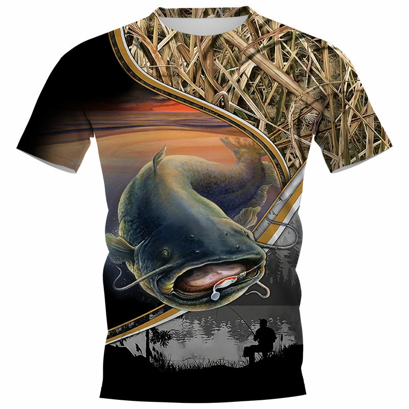 Camiseta de pesca de carpas