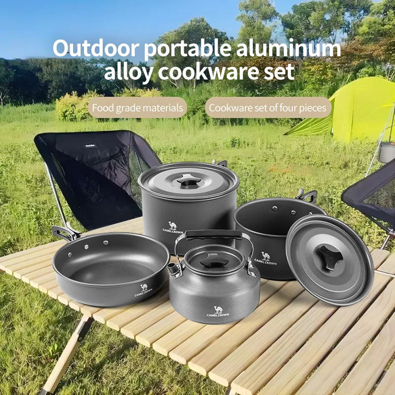 Outdoor Portable Aluminum Alloy Cookware Set