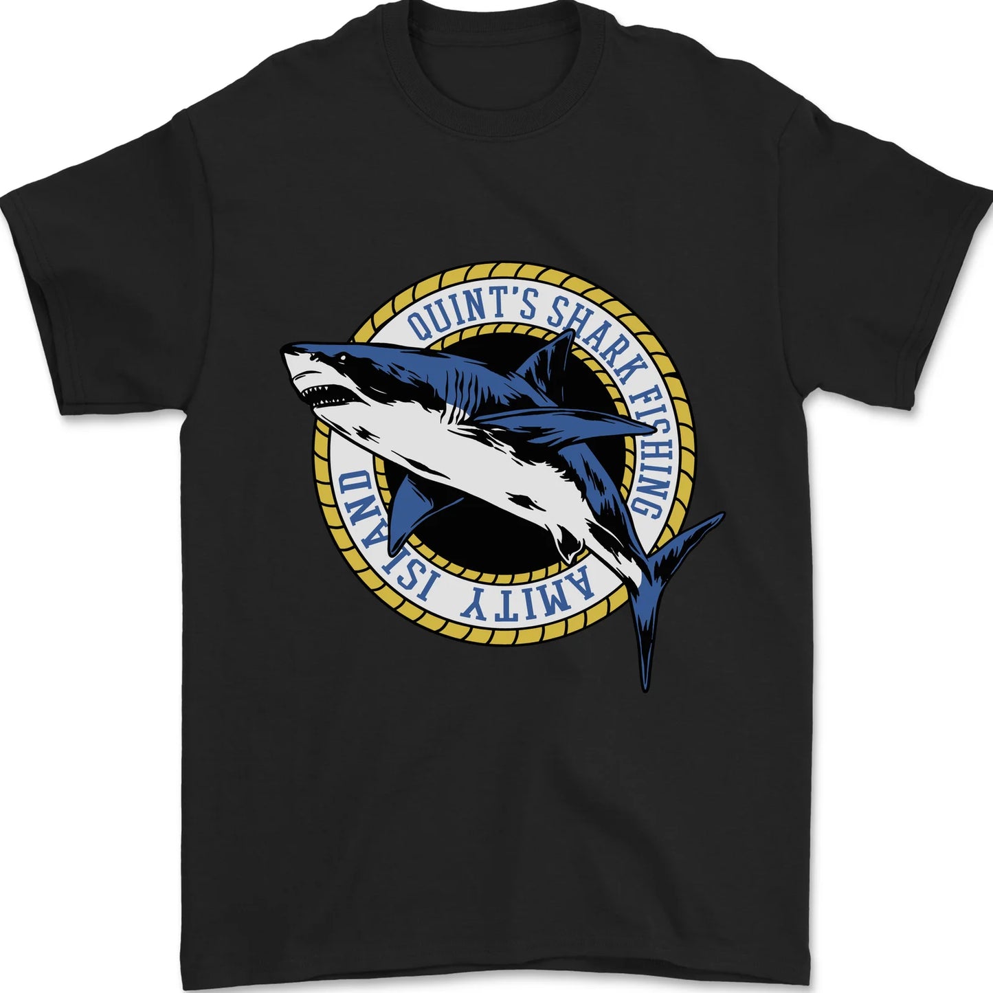 Camiseta de pesca de tiburones de Quint